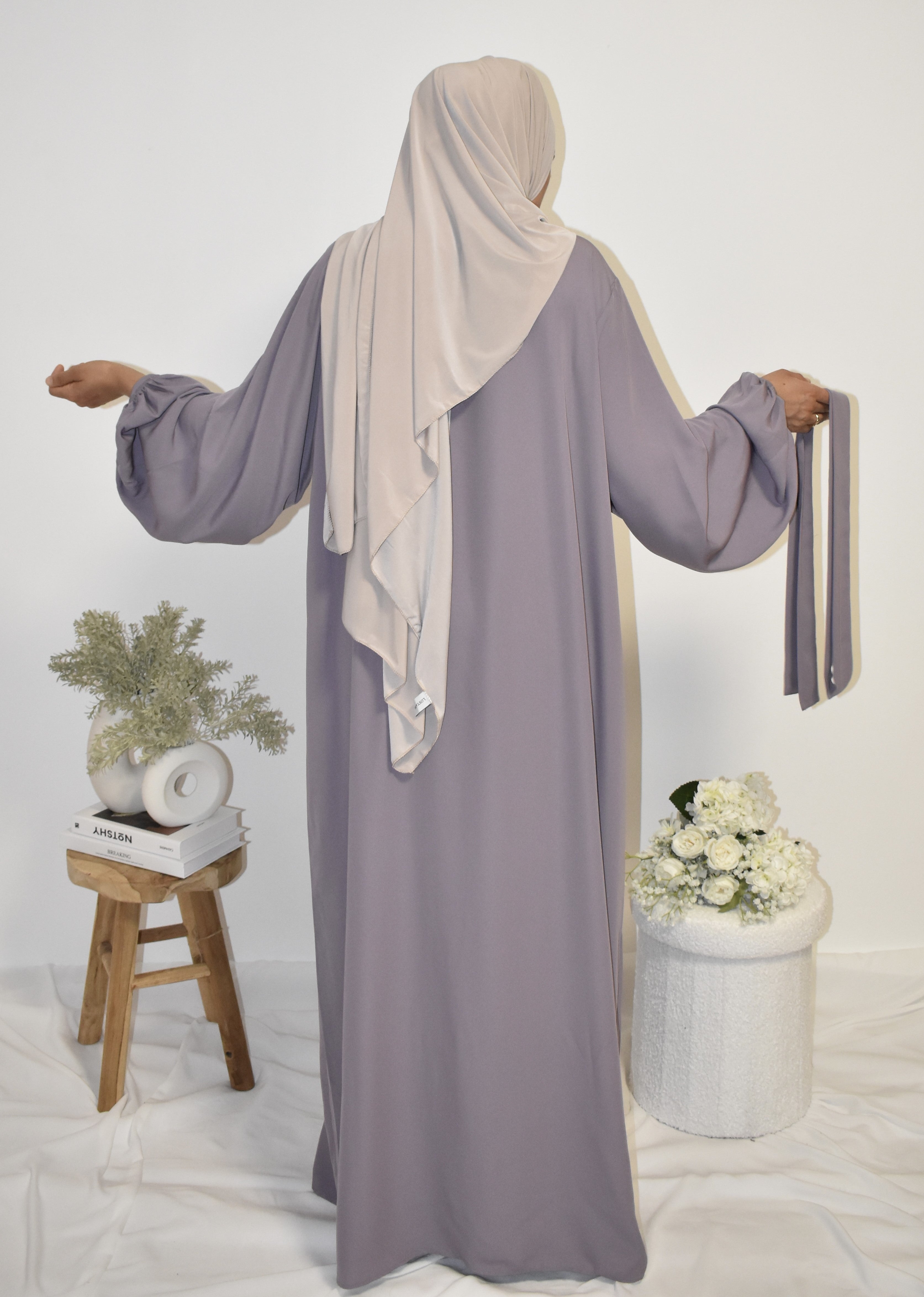 Dreiteilige Abaya Flieder